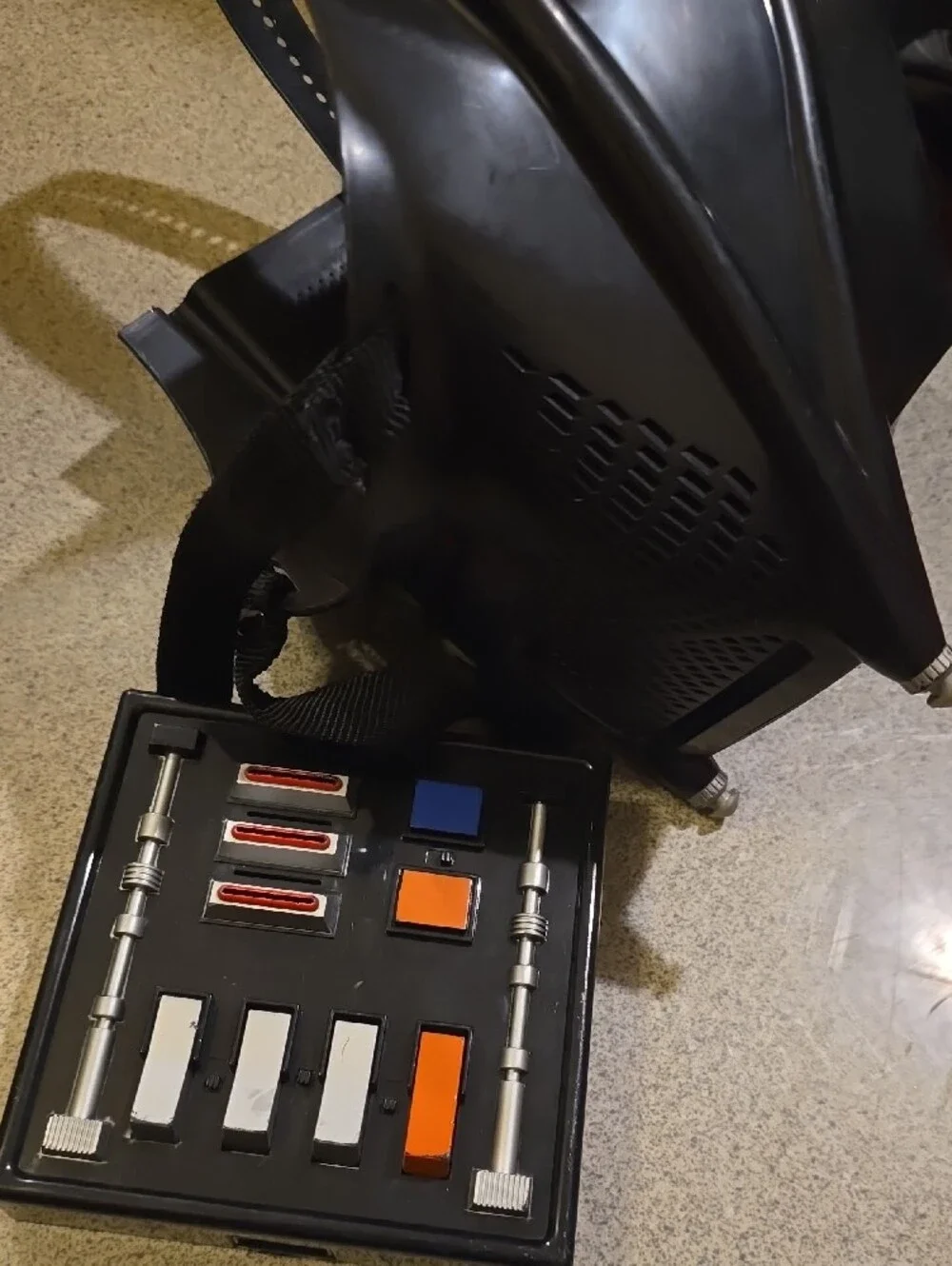 Black Darth Vader Helmet with Chest Box To Change Voice